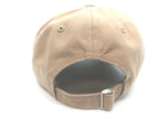 back side of beige baseball cap