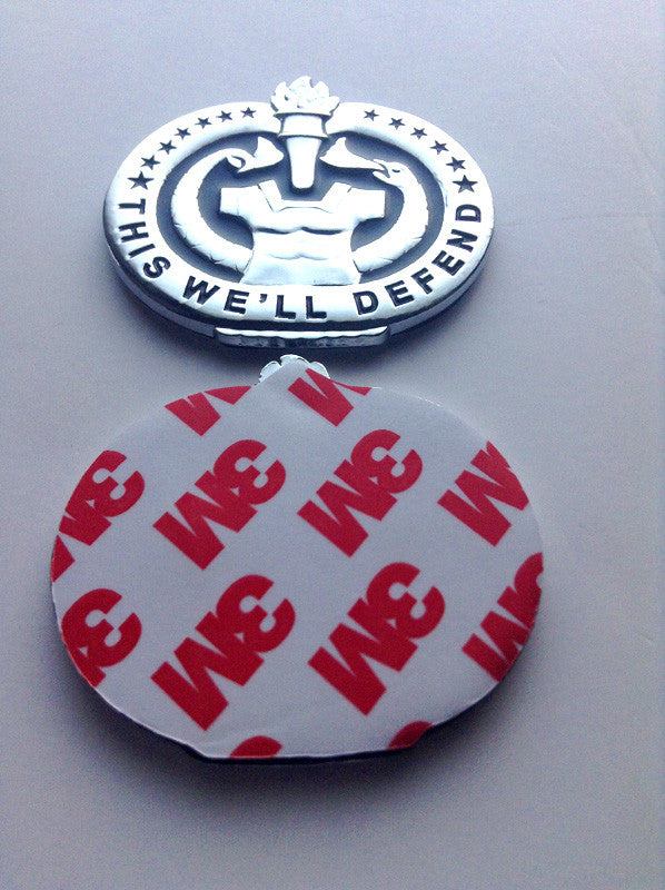 Emblem with 3M Adhesive on the Backside shown