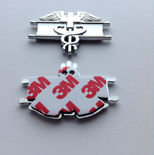 Army Medical Badge Chrome Decal With 3M Adhesive Back