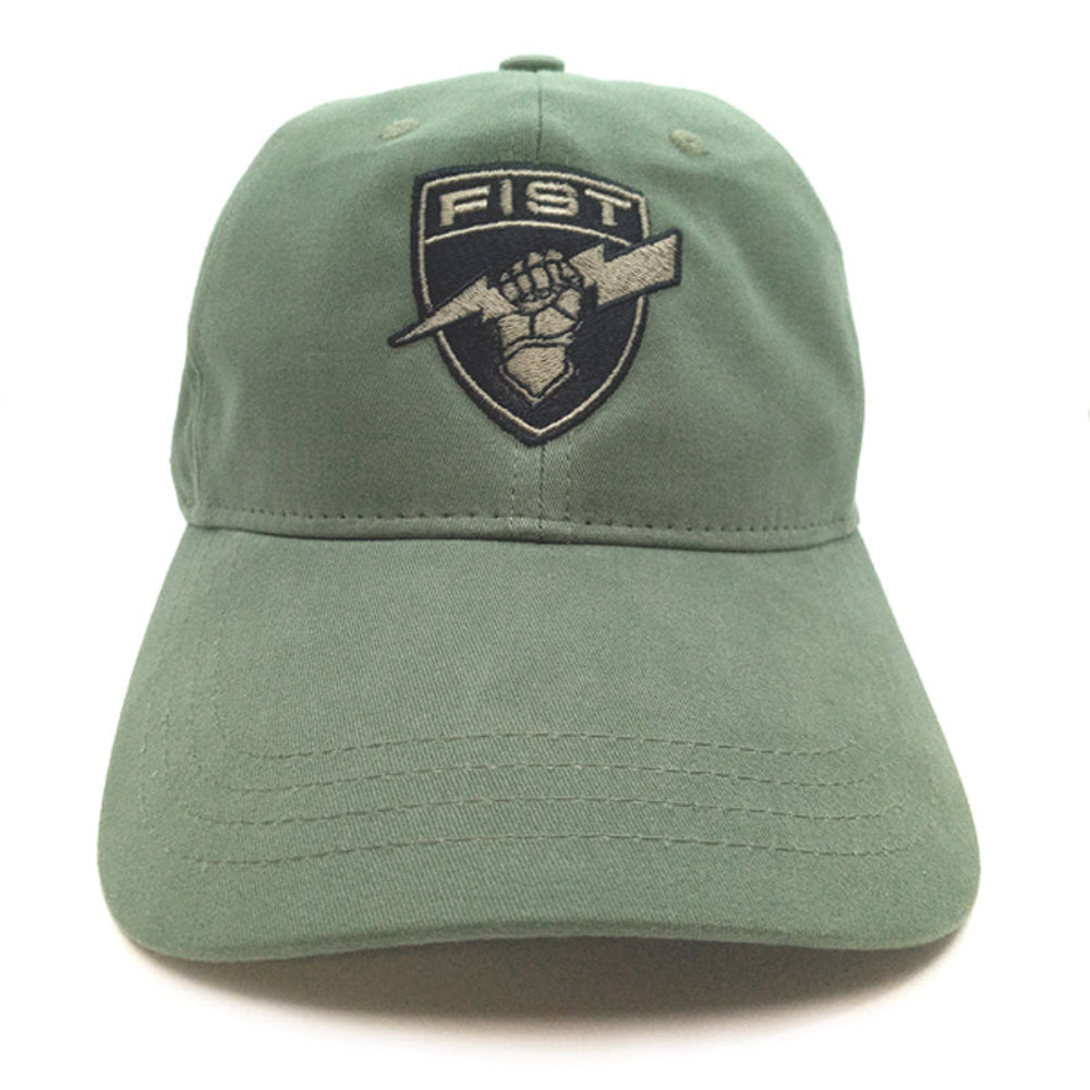 FIST Army Embroidered Baseball Cap Olive Drab Hat with Reverse Flag