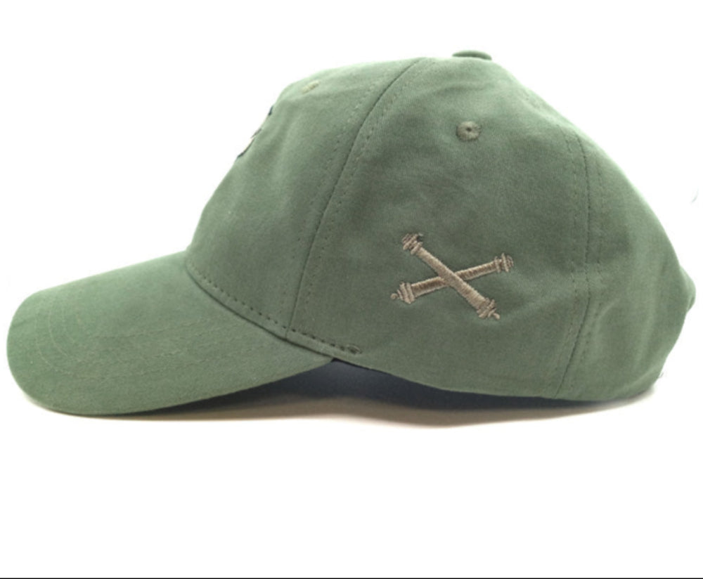 FIST Army Embroidered Baseball Cap Olive Drab Hat with Reverse Flag