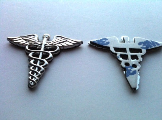 Army Medical Corps Insignia Metal Car Emblem With 3M Adhesive On The Backside 