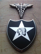 Army Medical Corps Insignia Metal Car Emblem With a Military Metal Decal