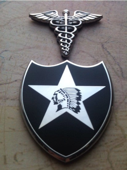 Army Medical Corps Insignia Metal Car Emblem With a Military Metal Decal