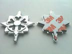 Military Intelligence Corps Metal Car Emblem With 3M Adhesive backing showing on the backside