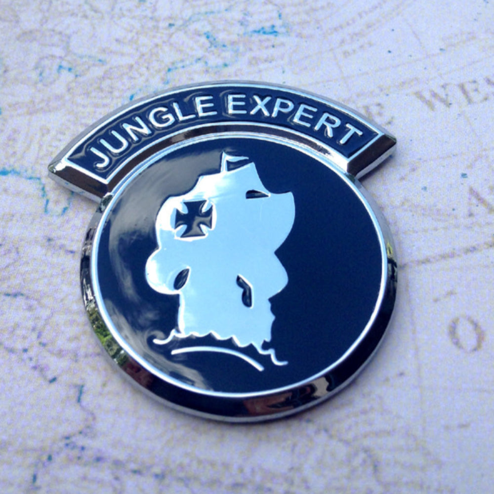 Black Jungle Expert Badge Metal Decal