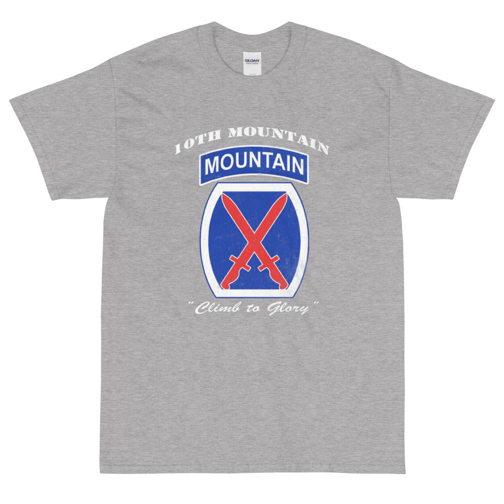 10th Mountain Div Climb To Glory Distressed T-Shirt