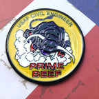 Full Color Prime BEEF Metal Car Emblem Air Force Civil Engineer Decal