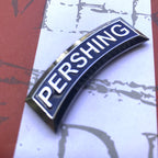 Pershing Tab Black/Chrome Metal Decal