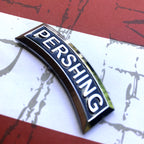Pershing Tab Black/Chrome Metal Decal
