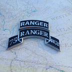 75th Ranger Regiment Metal Car Emblem With Ranger Tab