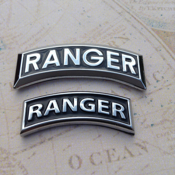 Army Ranger Tab Metal Car Emblem | Metal Auto Badge – Auto Medals
