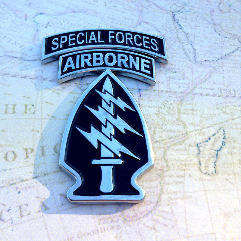 US Army Special Forces Metal Decal With Special Forces Tab