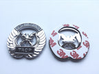 TACP Metal Car Emblem Tactical Air Control Party Decal Showing the Front and ack with 3M Adhesive
