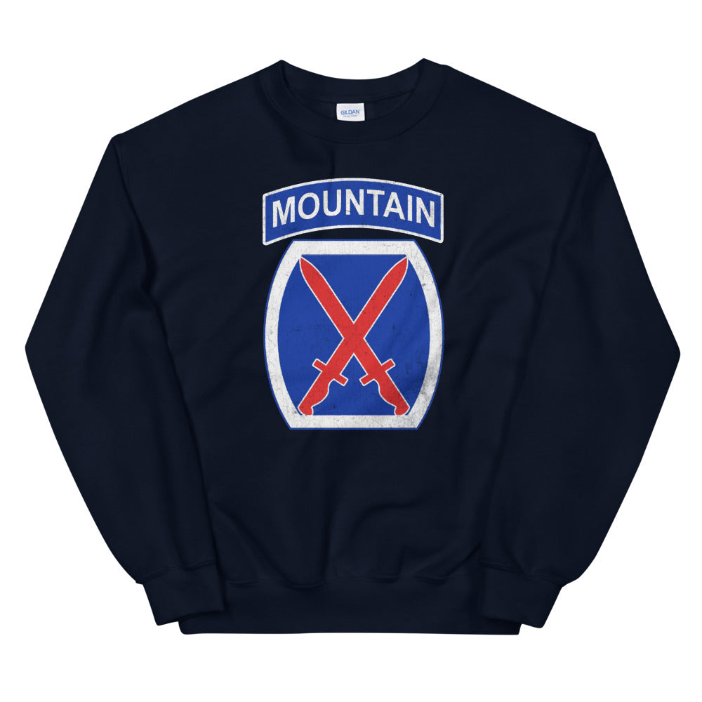 10th Mountain Div Distressed Sweatshirt