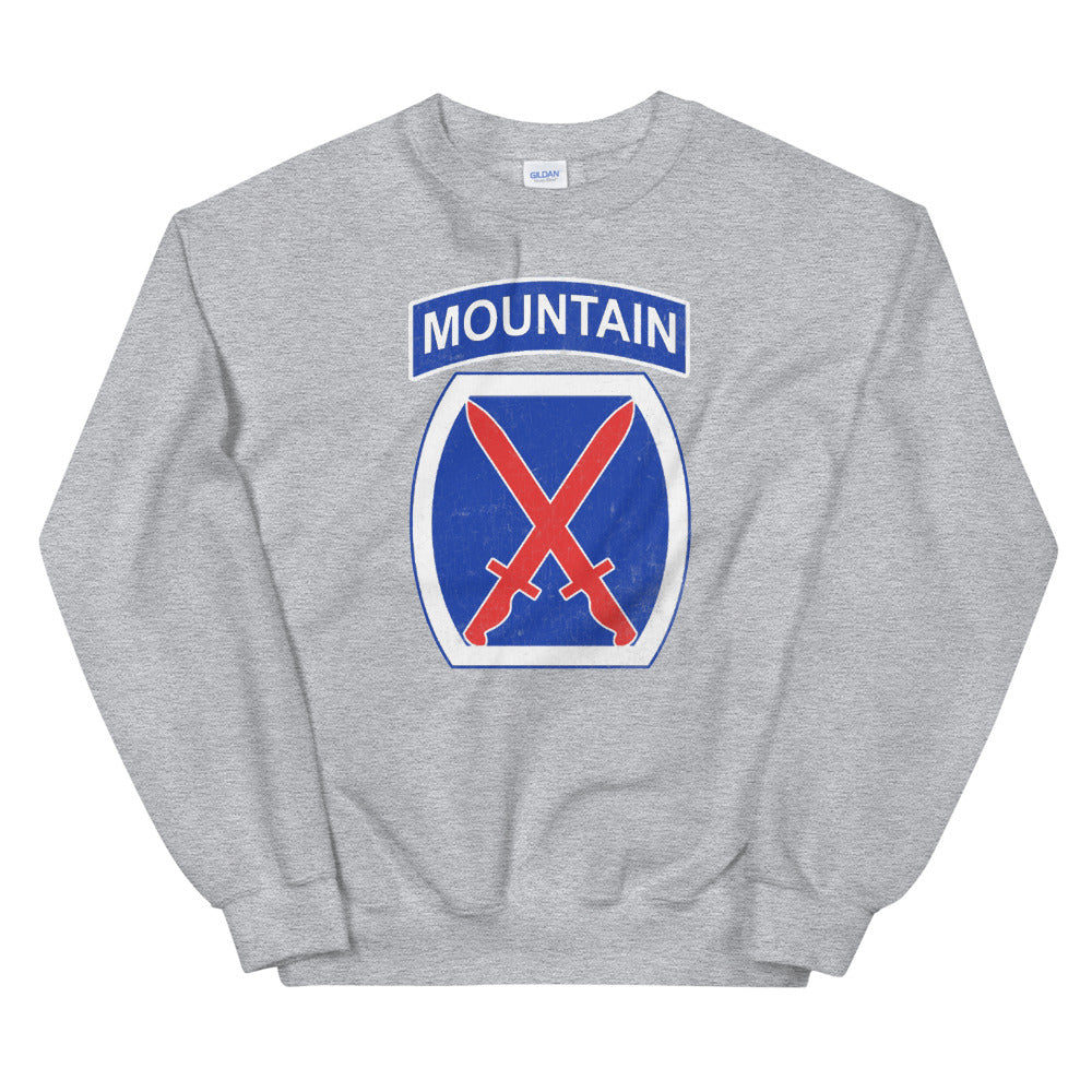 10th Mountain Div Distressed Sweatshirt