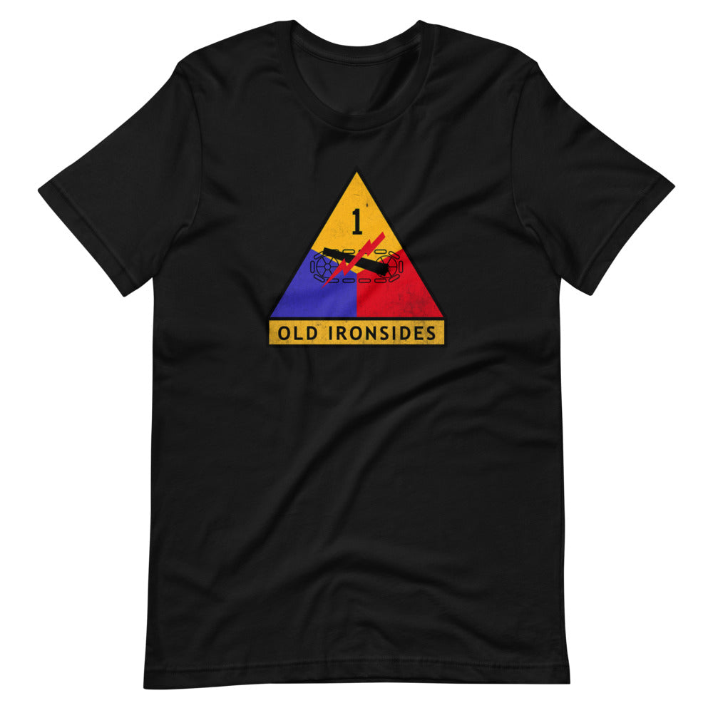 1st Armor Division Old Ironsides Distressed T-Shirt