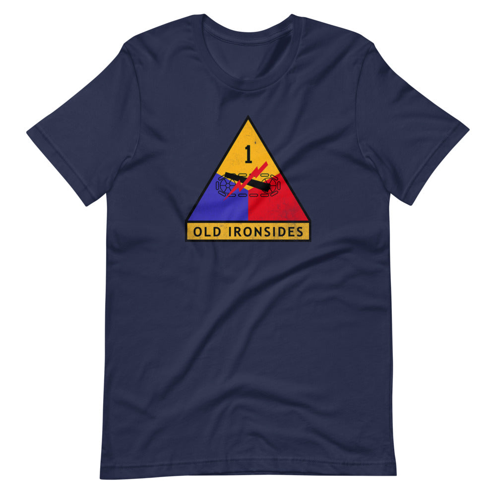 1st Armor Division Old Ironsides Distressed T-Shirt