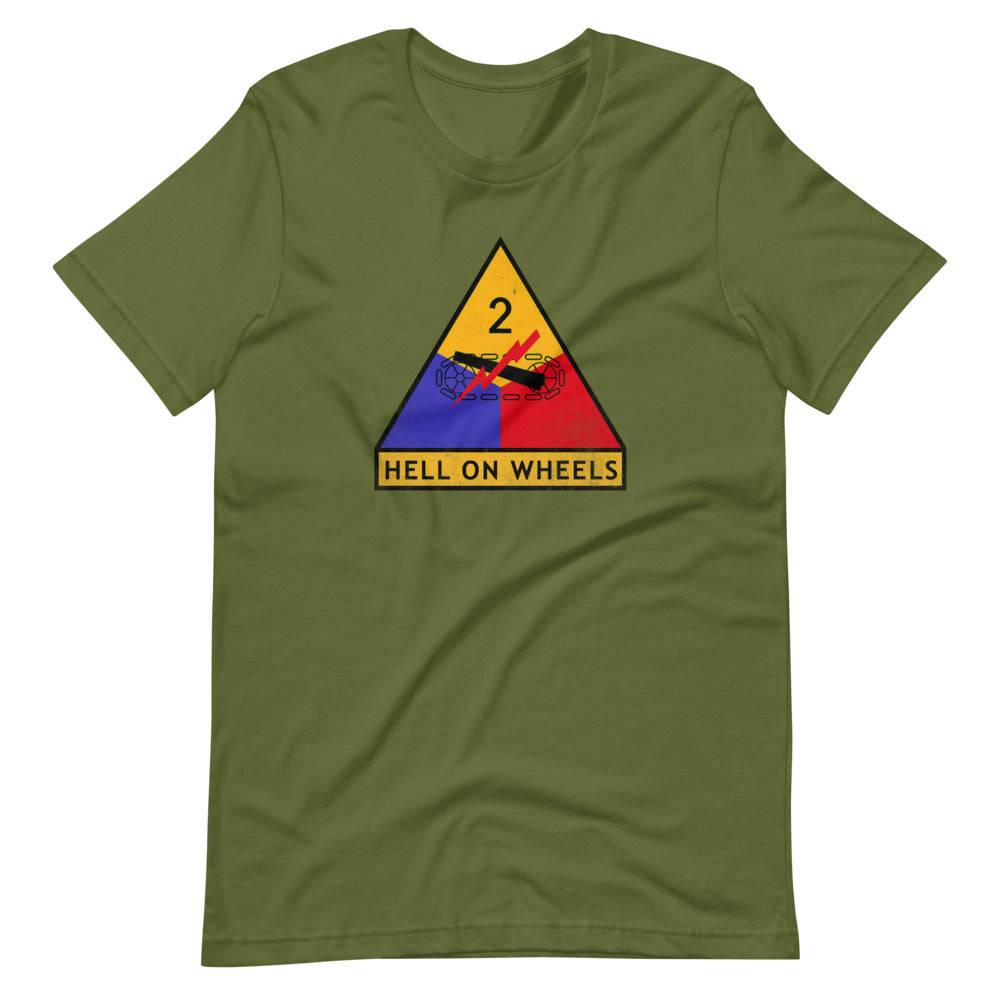 2nd Armor Division Hell On Wheels Distressed T-Shirt