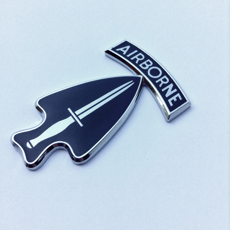 United States Army Special Operations Command Airborne Metal Car Emblem